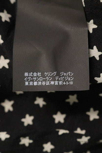 SAINT LAURENT PARIS Star Print Silk Shirt Size XXL