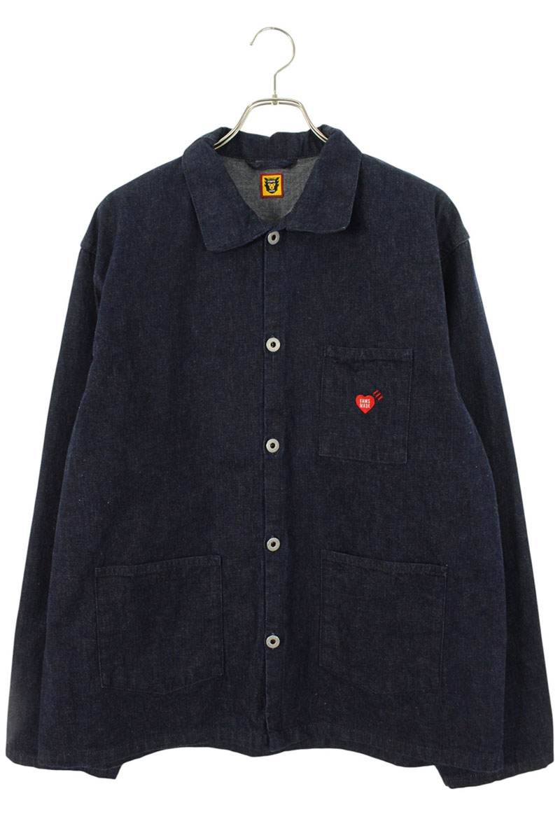 HUMAN MADE x KAWS Back Print Coverall Denim Shirt Size XXL