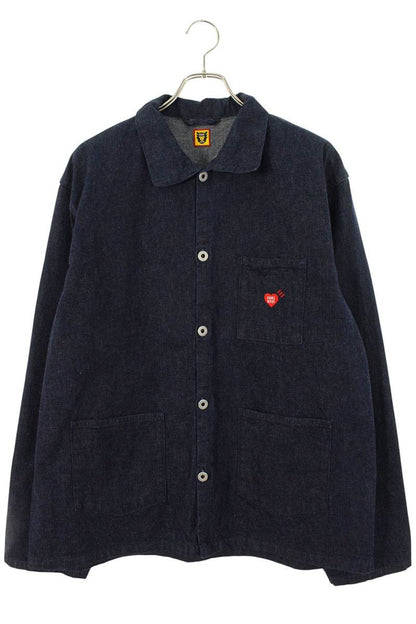 HUMAN MADE x KAWS Back Print Coverall Denim Shirt Size XXL