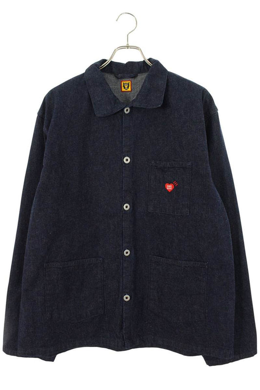 HUMAN MADE x KAWS Back Print Coverall Denim Shirt Size XXL