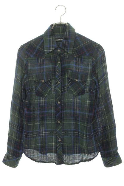 Chrome Hearts Star Ball Cross Patch Gauze Check Long Sleeve Size XS