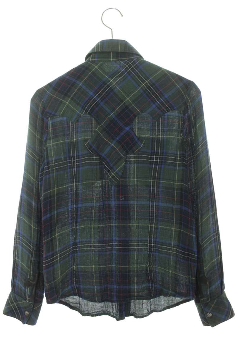 Chrome Hearts Star Ball Cross Patch Gauze Check Long Sleeve Size XS