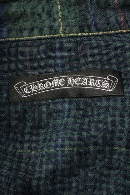 Chrome Hearts Star Ball Cross Patch Gauze Check Long Sleeve Size XS