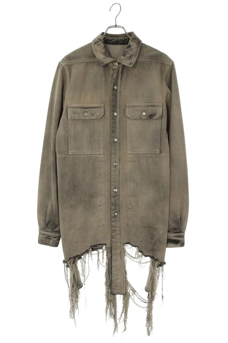 Rick Owens Distressed Oversized Denim Shirt Size M