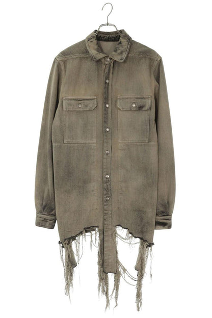 Rick Owens Distressed Oversized Denim Shirt Size M