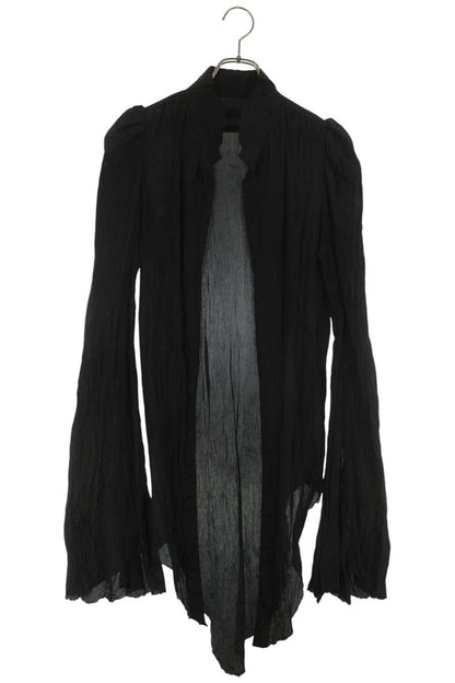IF SIX WAS NINE Puff Sleeve Tuxedo Long Sleeve Shirt Black Size S