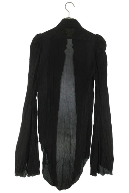 IF SIX WAS NINE Puff Sleeve Tuxedo Long Sleeve Shirt Black Size S