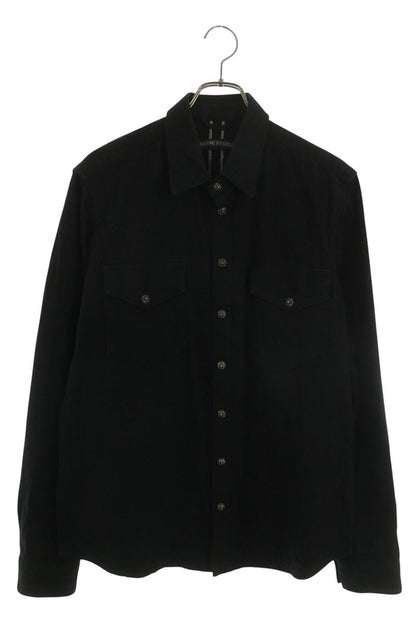 Chrome Hearts LOOSEENDS Long Sleeve Cross Patch Denim Long Sleeve Shirt Size L