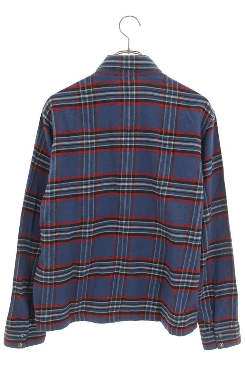 Chrome Hearts WORK DOG Cross Flannel Check Long Sleeve Shirt Size S