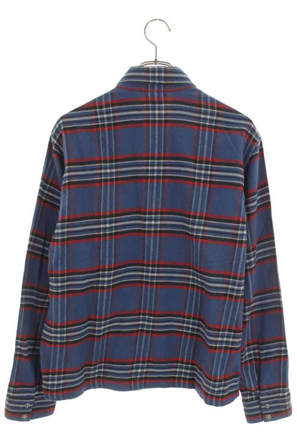 Chrome Hearts WORK DOG Cross Flannel Check Long Sleeve Shirt Size S