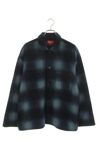 SUPREME 20AW Shadow Plaid Fleece Long Sleeve Shirt Size L