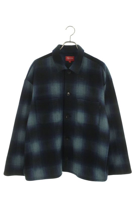 SUPREME 20AW Shadow Plaid Fleece Long Sleeve Shirt Size L
