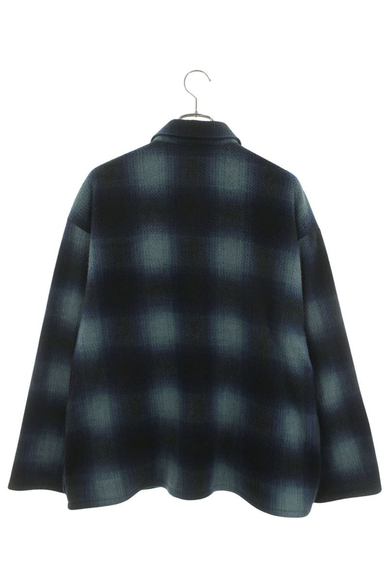 SUPREME 20AW Shadow Plaid Fleece Long Sleeve Shirt Size L