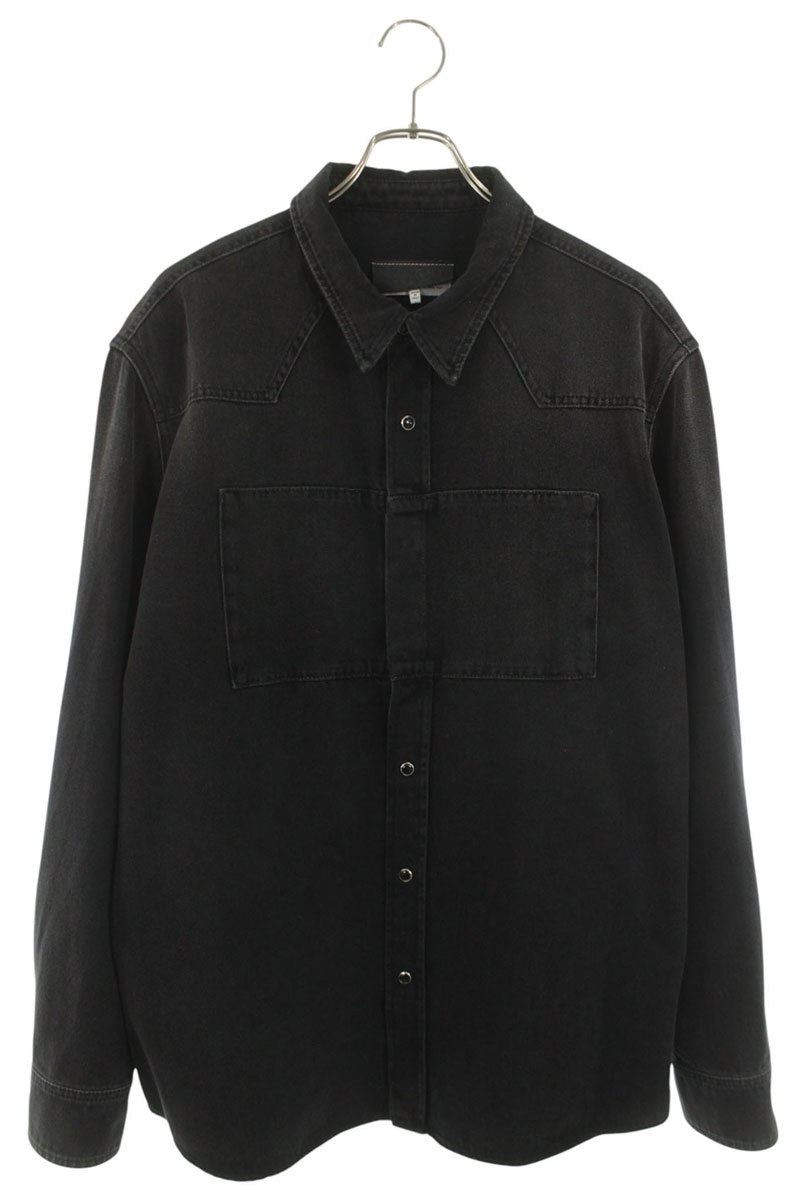 MM6 25AW Black Denim Long Sleeve Shirt Size L