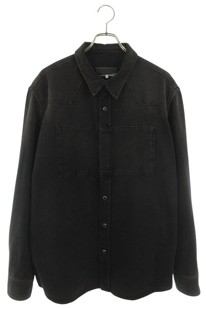 MM6 25AW Black Denim Long Sleeve Shirt Size L