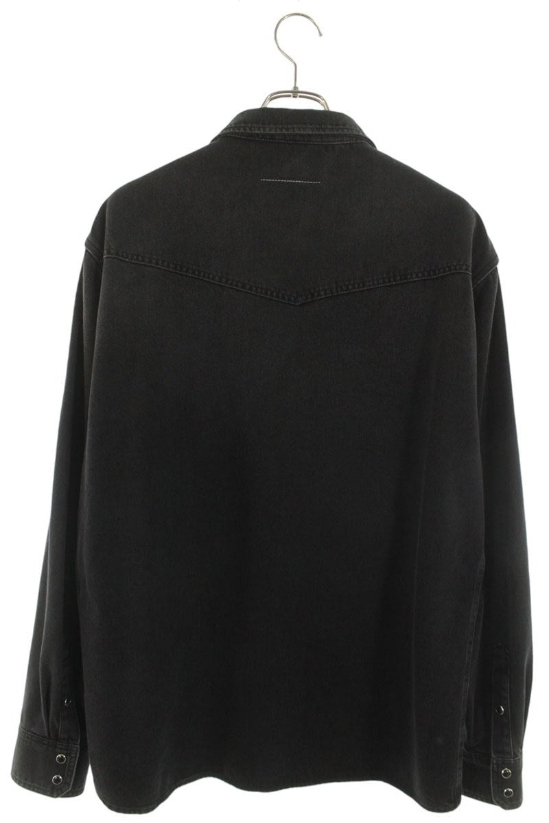 MM6 25AW Black Denim Long Sleeve Shirt Size L