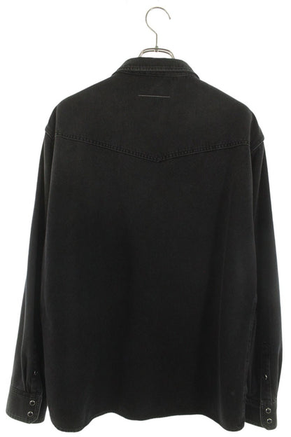 MM6 25AW Black Denim Long Sleeve Shirt Size L