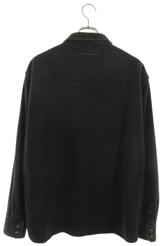 MM6 25AW Black Denim Long Sleeve Shirt Size L