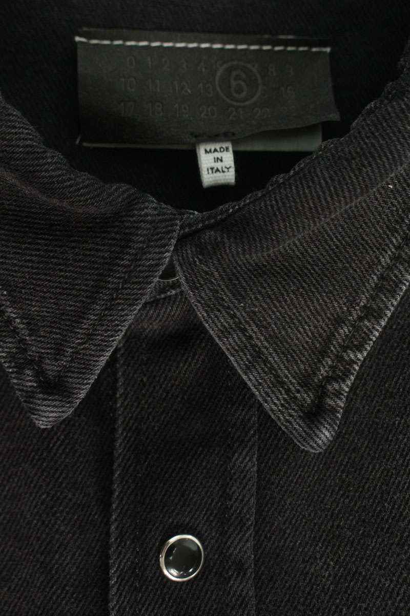 MM6 25AW Black Denim Long Sleeve Shirt Size L