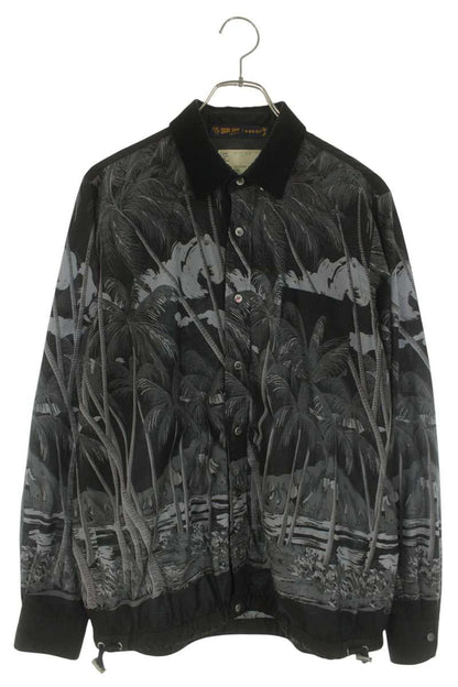 Sacai x SUN SURF Black Drawcord Long Sleeve Shirt Size M