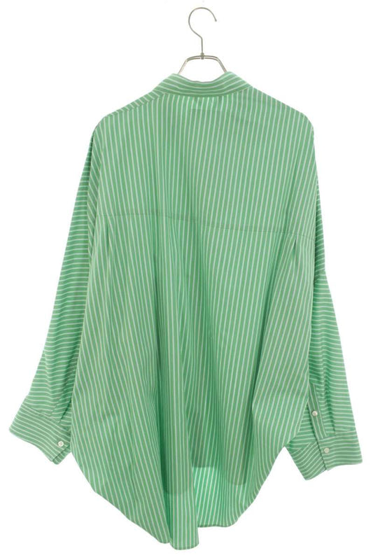 doublet 25AW Cut Stripe Cotton Long Sleeve Shirt Green Size M