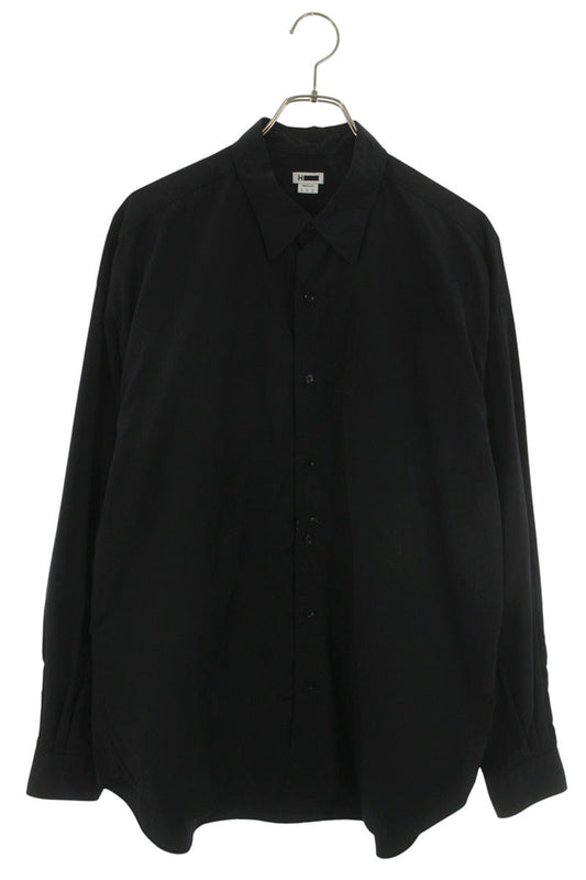H BEAUTY&YOUTH 25SS Nylon Washer Long Sleeve Shirt Navy Size M