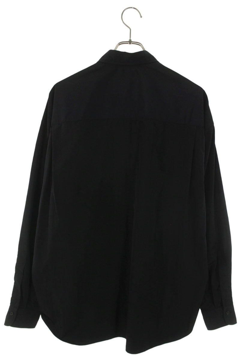 H BEAUTY&YOUTH 25SS Nylon Washer Long Sleeve Shirt Navy Size M
