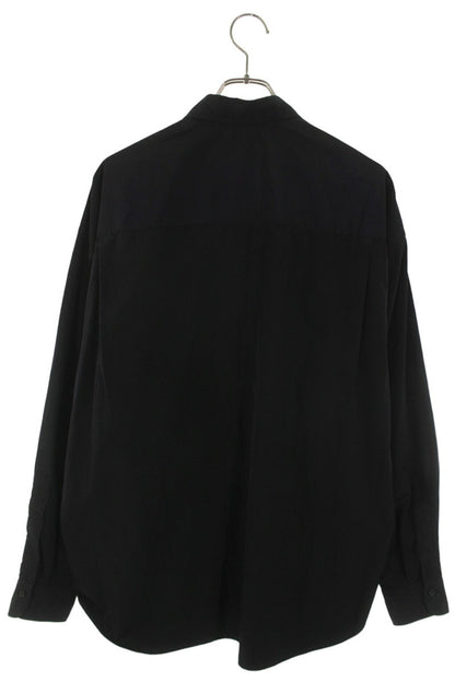 H BEAUTY&YOUTH 25SS Nylon Washer Long Sleeve Shirt Navy Size M