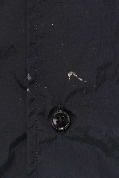 H BEAUTY&YOUTH 25SS Nylon Washer Long Sleeve Shirt Navy Size M