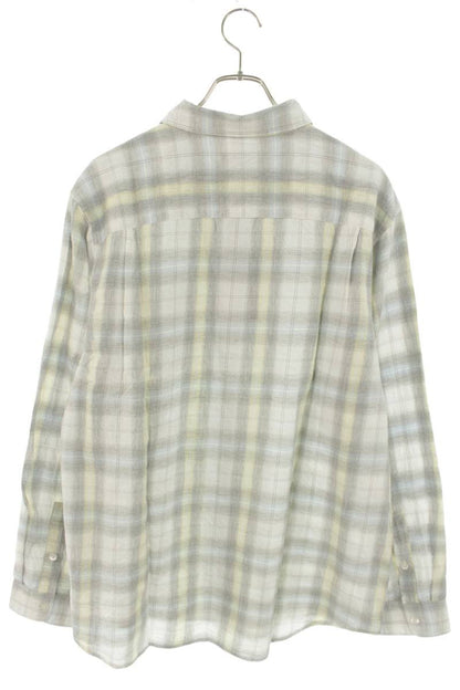 STUSSY Check Cotton Long Sleeve Shirt Multi Size L