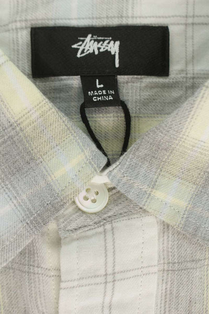 STUSSY Check Cotton Long Sleeve Shirt Multi Size L
