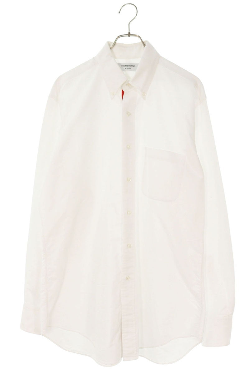THOM BROWNE Cotton Dress Shirt White/Blue/Red Size 5