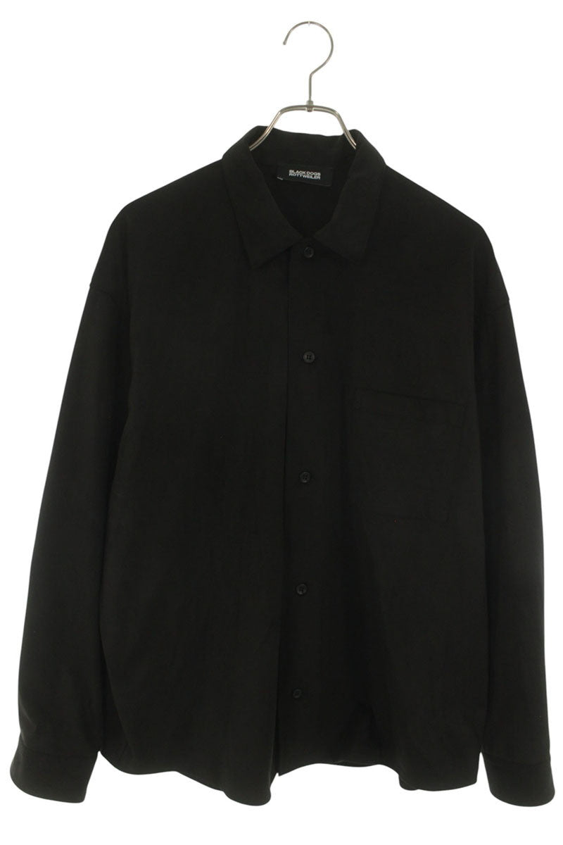 ROTTWEILER Faux Suede Long Sleeve Shirt Black Size M