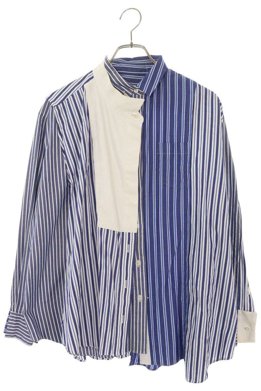 Sacai Asymmetric Stripe Docking Long Sleeve Shirt Multi Size S