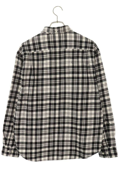 SUPREME Plaid Flannel Logo Embroidered Shirt Size S