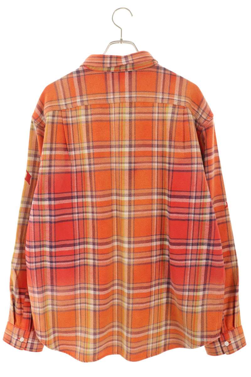 SUPREME English Plaid Flannel Shirt Orange Size L