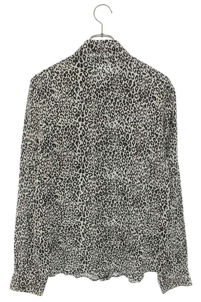 AMIRI Leopard Print Cotton Cashmere Long Sleeve Shirt Size XS