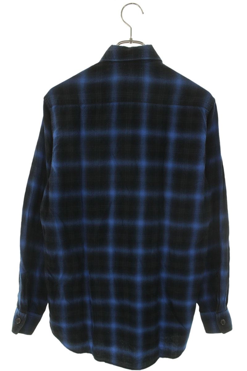 SAINT LAURENT PARIS Ombre Check Long Sleeve Shirt Multi Size S