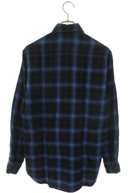 SAINT LAURENT PARIS Ombre Check Long Sleeve Shirt Multi Size S
