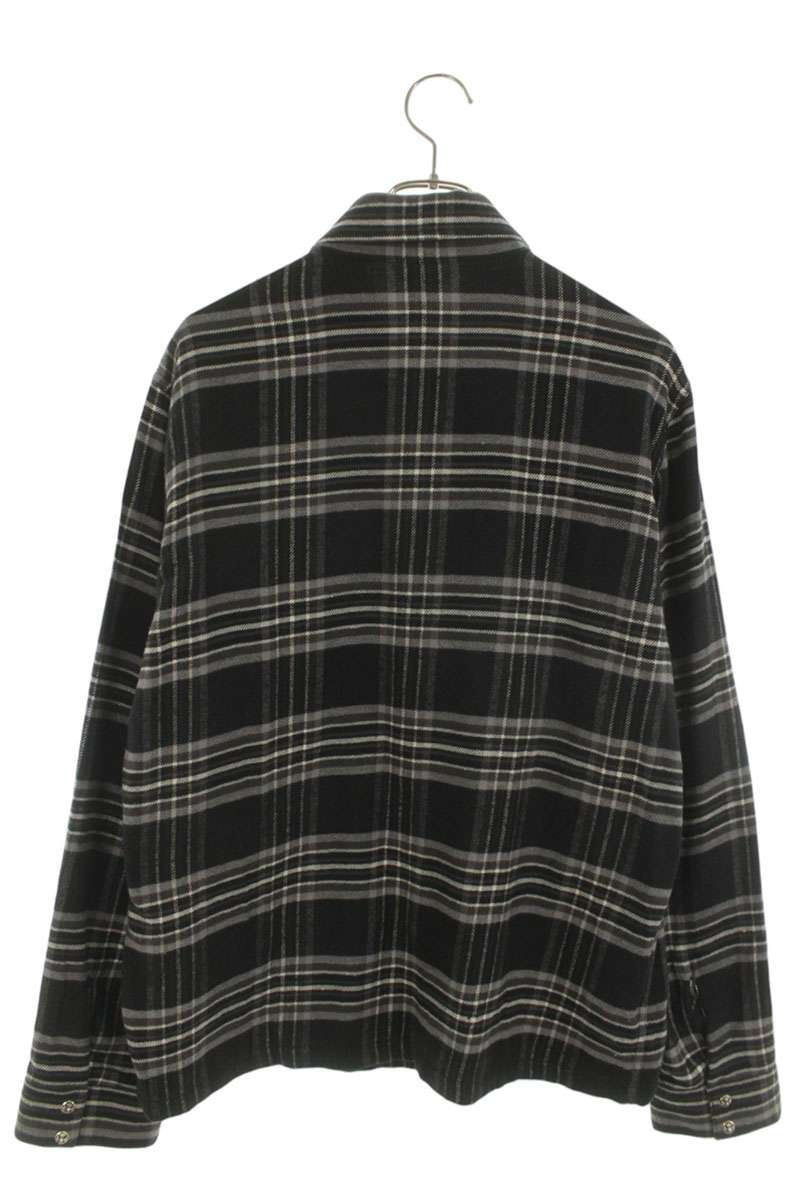Chrome Hearts WORK DOG Cross Ball Check Long Sleeve Shirt Size M
