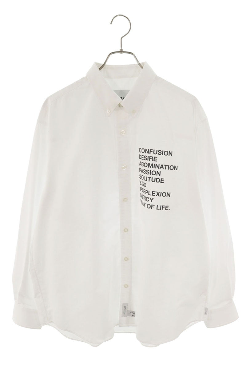 WTAPS Poly-Cotton Oxford Long Sleeve Shirt White Size L