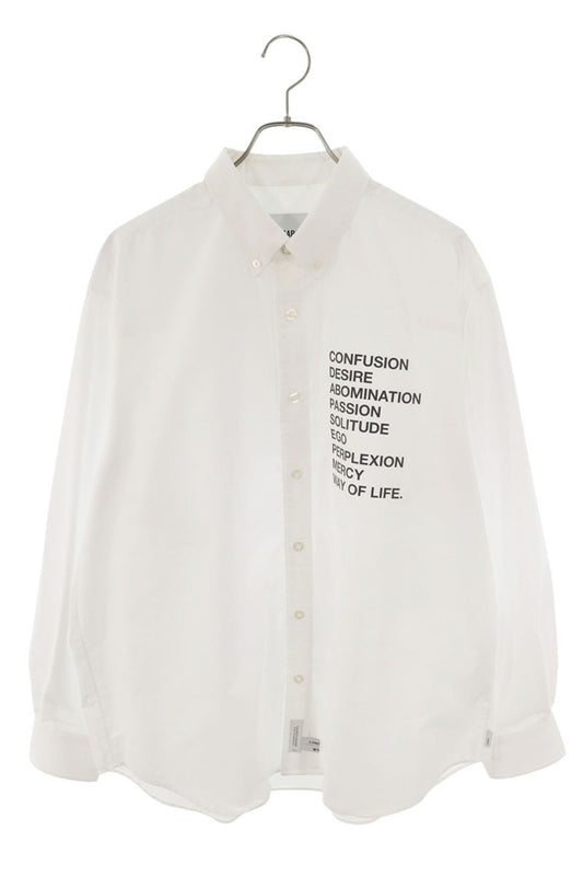 WTAPS Poly-Cotton Oxford Long Sleeve Shirt White Size L