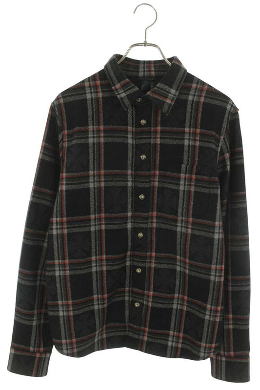 Chrome Hearts LOOSEENDS Long Sleeve CHECK Cashmere Shirt Size M