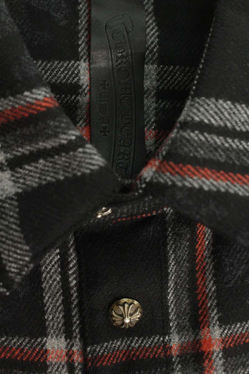 Chrome Hearts LOOSEENDS Long Sleeve CHECK Cashmere Shirt Size M