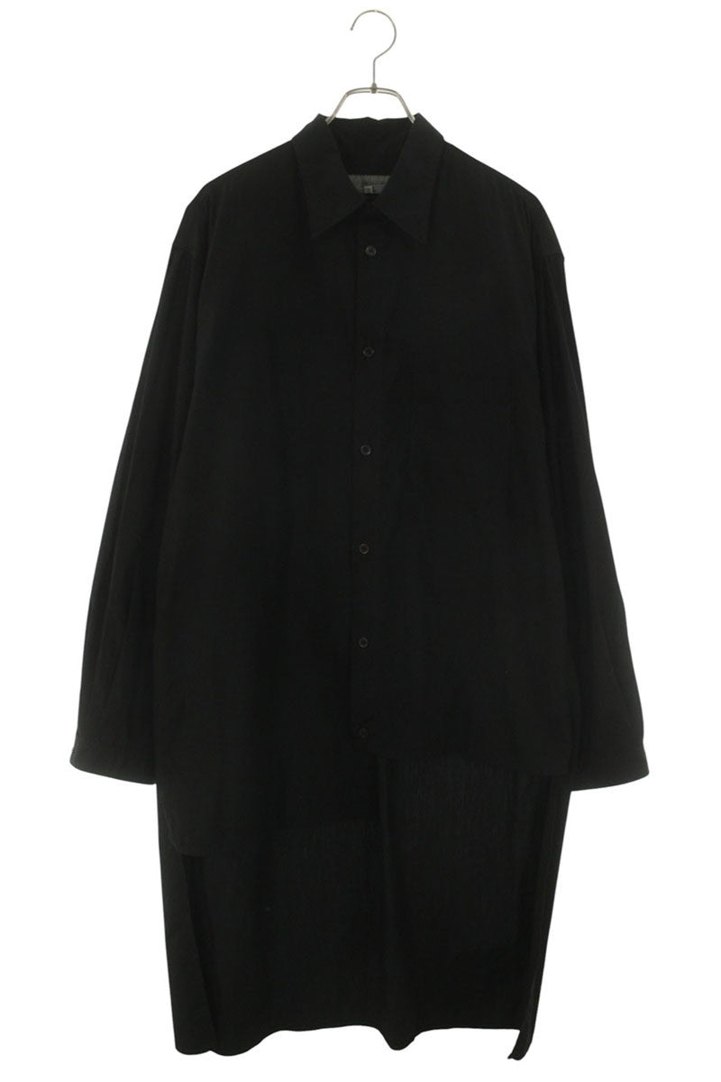 YOHJI YAMAMOTO POUR HOMME Cotton Stepped Hem Long Sleeve Size L