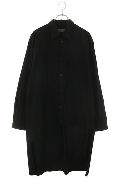 YOHJI YAMAMOTO POUR HOMME Cotton Stepped Hem Long Sleeve Size L
