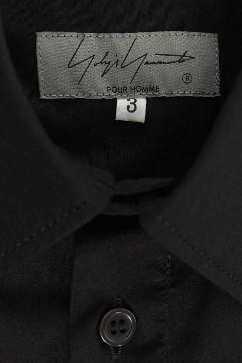 YOHJI YAMAMOTO POUR HOMME Cotton Stepped Hem Long Sleeve Size L