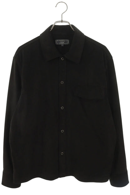 KITH Faux Suede Long Sleeve Shirt Black Size S