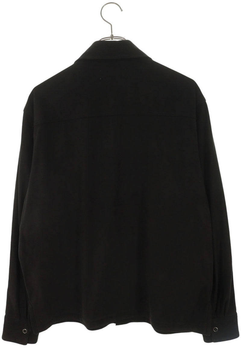 KITH Faux Suede Long Sleeve Shirt Black Size S