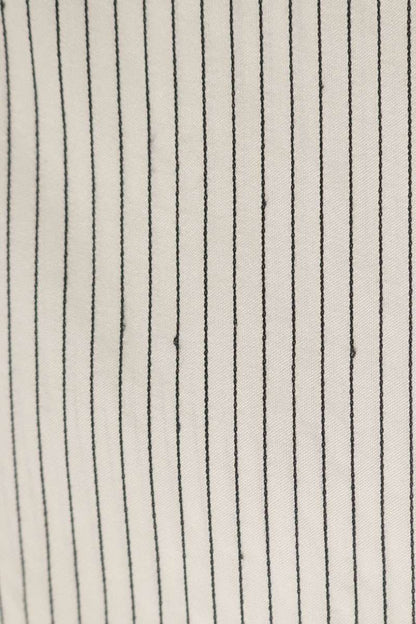 SAINT LAURENT PARIS Pinstripe Silk Long Sleeve Shirt Multi Size XL